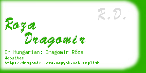 roza dragomir business card